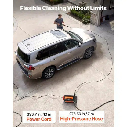 Electric Pressure Washer, 2000 Max PSI 1.59 Max GPM, Portable Power Washer with 4 Nozzles, Metal Extension Wand, Built-in Carry Handle, Compact & Flexible for  Cars,Driveways,Patios,Fences,Home