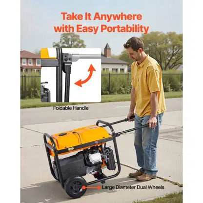 Portable Generator, Gasoline 13500W Peak Watt, LPG 12000W Peak Watt & Natural Gas 11000W Peak Watt Tri-Fuel Generator, Home Backup Generators with Electric Start, Gas, LPG & Natural Gas Powered