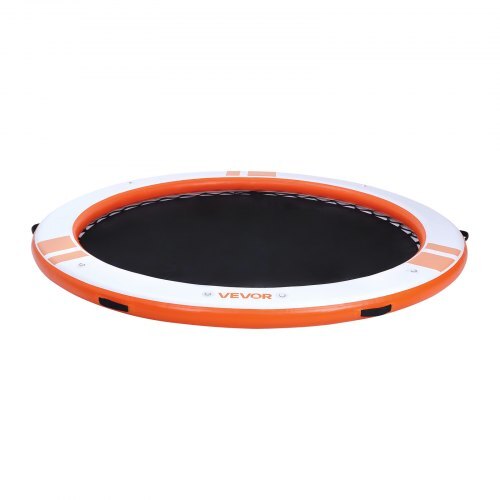 Inflatable Floating Dock, 10 FT Inflatable Dock Platform, Non-Slip Water Air Mat with Portable Carrying Bag & Detachable Ladder, Floating Water Platform Island Raft for Pool Beach Ocean, Orange