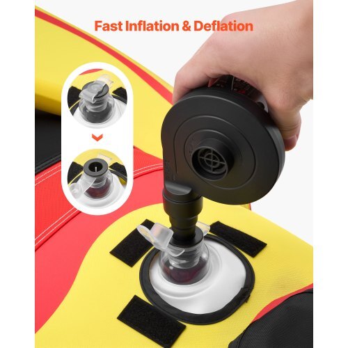 Towable Tubes for Boating, 5 Riders Inflatable Boat Tubes and Towables, 850 lbs Capacity Water Sport Tube for Boat to Pull - with Full Nylon Cover, Padded Grip Handles & Safety Valve