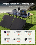 Portable Power Station with 100W Solar Panel, 600W Solar Generator Power Station, 493Wh LiFePO4 Battery Backup with 8 Output Ports for Home Emergency, Outdoor Camping, RV Travel
