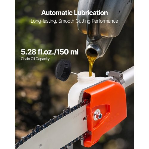 Gas Pole Saw, 33CC 2 Stroke Gas Powered Pole Saws with 8 in Cutting Bar, Cordless Tree Trimmer with 30 fl.oz Fuel Tank, 6.7 to 11.6 ft Extendable, Powerful Chainsaw for Tree Trimming Pruning