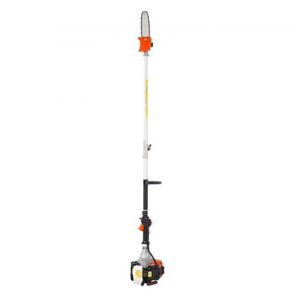 Gas Pole Saw, 33CC 2 Stroke Gas Powered Pole Saws with 8 in Cutting Bar, Cordless Tree Trimmer with 30 fl.oz Fuel Tank, 6.7 to 11.6 ft Extendable, Powerful Chainsaw for Tree Trimming Pruning