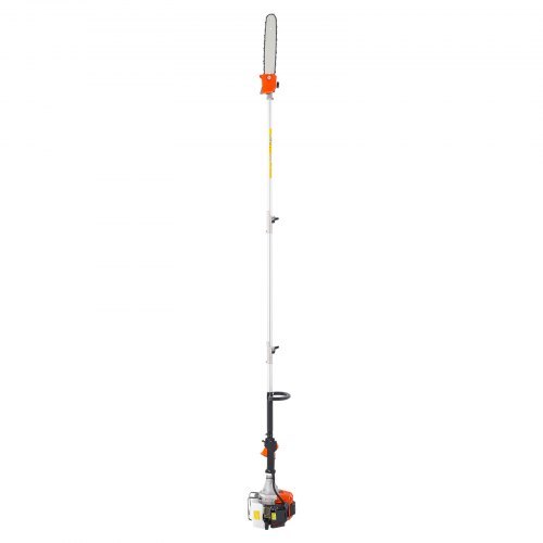 Gas Pole Saw, 52CC 2 Stroke Gas Powered Pole Saws with 14 in Cutting Bar, Cordless Tree Trimmer with 30 fl.oz Fuel Tank, 7.2 to 10 ft Extendable, Powerful Chainsaw for Tree Trimming Pruning