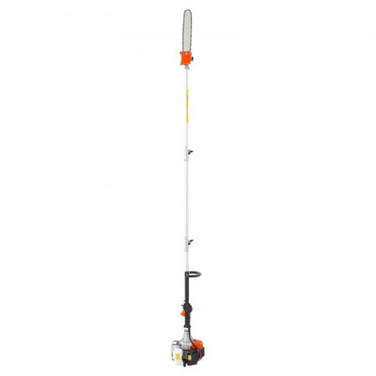 Gas Pole Saw, 52CC 2 Stroke Gas Powered Pole Saws with 14 in Cutting Bar, Cordless Tree Trimmer with 30 fl.oz Fuel Tank, 7.2 to 10 ft Extendable, Powerful Chainsaw for Tree Trimming Pruning