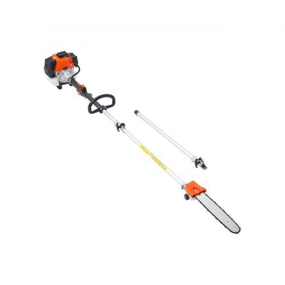 Gas Pole Saw, 52CC 2 Stroke Gas Powered Pole Saws with 14 in Cutting Bar, Cordless Tree Trimmer with 30 fl.oz Fuel Tank, 7.2 to 10 ft Extendable, Powerful Chainsaw for Tree Trimming Pruning