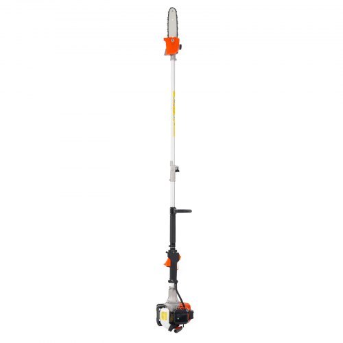 Gas Pole Saw, 25CC 2 Stroke Gas Powered Pole Saws with 8 in Cutting Bar, Cordless Tree Trimmer with 23 fl.oz Fuel Tank, 6.5 to 9 ft Extendable, Powerful Chainsaw for Tree Trimming Pruning