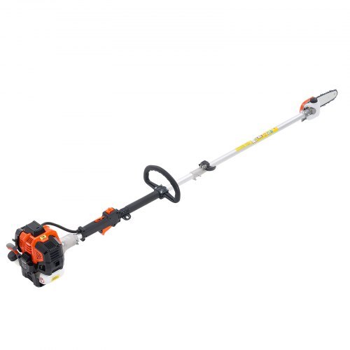 Gas Pole Saw, 25CC 2 Stroke Gas Powered Pole Saws with 8 in Cutting Bar, Cordless Tree Trimmer with 23 fl.oz Fuel Tank, 6.5 to 9 ft Extendable, Powerful Chainsaw for Tree Trimming Pruning