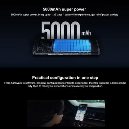 Xiaomi Redmi K60 Ultra 5G, 16GB+256GB,  6.67 inch MIUI 14 Mediatek Dimensity 9200+ Octa Core up to 3.35GHz, NFC, Network: 5G(Black)