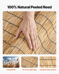 Natural Reed Fencing, 5.58 x 16.4 ft, Decorative Natural Reed Fencing Roll, Decorative Fence for Backyard Garden Divider, Privacy Screen Panel Curtain for Balcony Patio Garden Backyard Outdoor