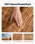 Natural Reed Fencing, 4 ft x 16.4 ft, 2 Pack Decorative Natural Reed Fencing Roll, Decorative Fence for Divider, Privacy Screen Panel Curtain for Balcony Patio Garden Backyard Outdoor, Brown
