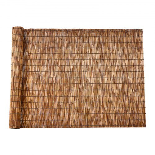 Natural Reed Fencing, 4 ft x 16.4 ft, 2 Pack Decorative Natural Reed Fencing Roll, Decorative Fence for Divider, Privacy Screen Panel Curtain for Balcony Patio Garden Backyard Outdoor, Brown