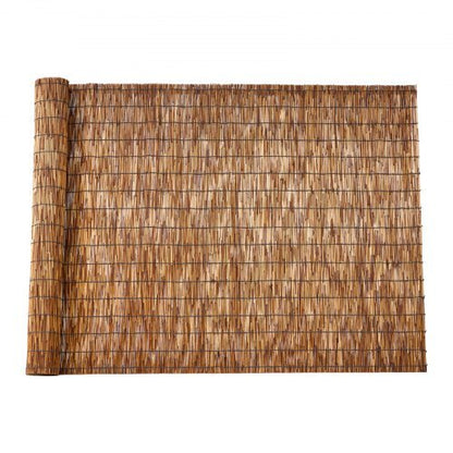 Natural Reed Fencing, 4 ft x 16.4 ft, 2 Pack Decorative Natural Reed Fencing Roll, Decorative Fence for Divider, Privacy Screen Panel Curtain for Balcony Patio Garden Backyard Outdoor, Brown