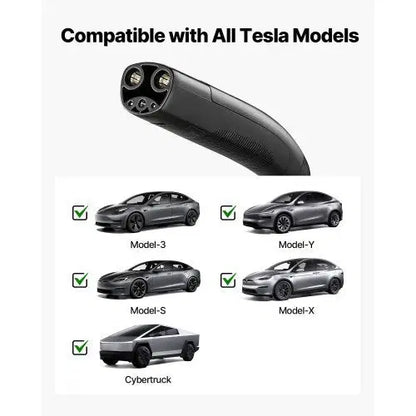 Level 2 Tesla Charger, 40 Amp Adjustable Current, 240V Portable Home Electric Car EV Charger with 25 ft Charging Cable, NEMA 14-50P Plug, LCD Display, NACS Connector, for Tesla Model Y/X/3/S