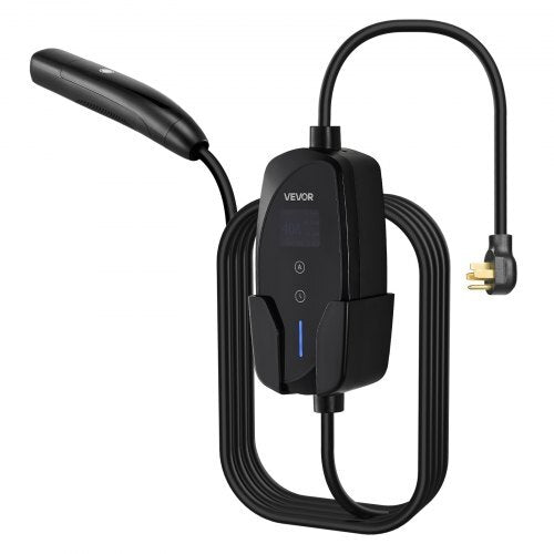 Level 2 Tesla Charger, 40 Amp Adjustable Current, 240V Portable Home Electric Car EV Charger with 25 ft Charging Cable, NEMA 14-50P Plug, LCD Display, NACS Connector, for Tesla Model Y/X/3/S