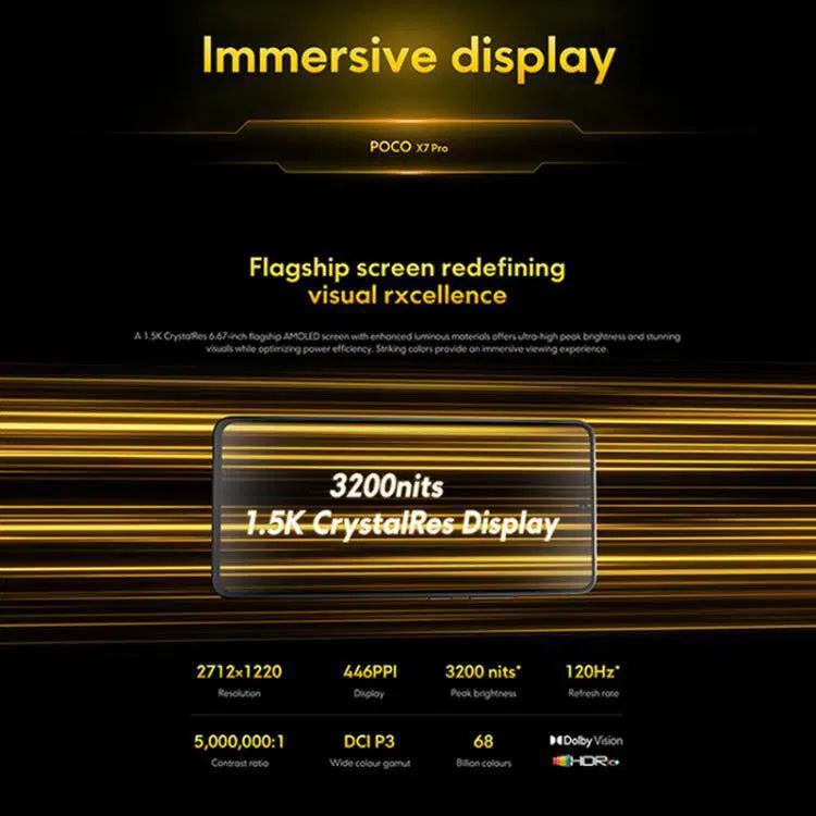 [HK Warehouse] Xiaomi POCO X7 Pro 5G Global, 12GB+256GB, In-screen Fingerprint, 6.67 inch Xiaomi HyperOS 2 MediaTek Dimensity 8400-Ultra Octa Core, NFC, Network: 5G (Black)