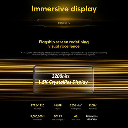 [HK Warehouse] Xiaomi POCO X7 Pro 5G Global, 12GB+512GB, In-screen Fingerprint, 6.67 inch Xiaomi HyperOS 2 MediaTek Dimensity 8400-Ultra Octa Core, NFC, Network: 5G (Black)