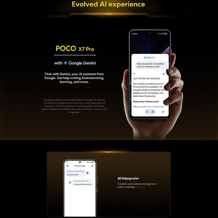 [HK Warehouse] Xiaomi POCO X7 Pro 5G Global, 12GB+512GB, In-screen Fingerprint, 6.67 inch Xiaomi HyperOS 2 MediaTek Dimensity 8400-Ultra Octa Core, NFC, Network: 5G (Black)