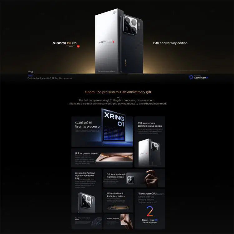 Xiaomi 15S Pro, 16GB+1TB, 3D Ultrasound Fingerprint, 6.73 inch Xiaomi HyperOS 2 Xring O1 3nm Deca-Core, NFC, Network: 5G (Black)