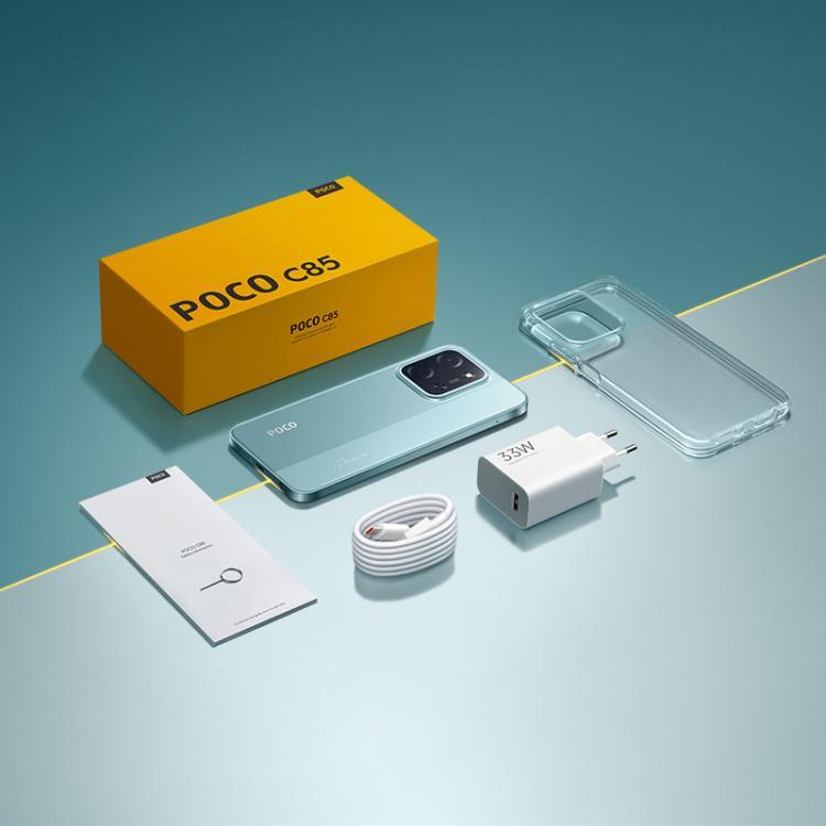 [HK Warehouse] Xiaomi POCO C85 Global, 6GB+128GB, Side Fingerprint, 6.9 inch Xiaomi HyperOS 2 MediaTek Helio G81-Ultra Octa Core, NFC, Network: 4G (Black)