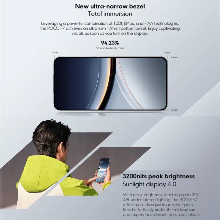 [HK Warehouse] Xiaomi POCO F7 Global, 12GB+512GB, In-screen Fingerprint, 6.83 inch Xiaomi HyperOS 2 Snapdragon 8s Gen 4 Octa Core, NFC, Network: 5G (Black)