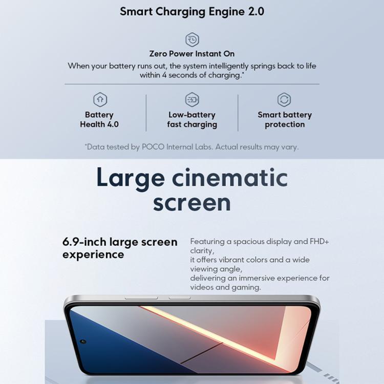 [HK Warehouse] Xiaomi POCO M7 Global, 6GB+128GB, Side Fingerprint, 6.9 inch Xiaomi HyperOS 2 Snapdragon 685 4G Octa Core, NFC, Network: 4G (Black)