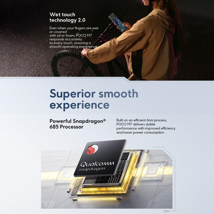 [HK Warehouse] Xiaomi POCO M7 Global, 6GB+128GB, Side Fingerprint, 6.9 inch Xiaomi HyperOS 2 Snapdragon 685 4G Octa Core, NFC, Network: 4G (Black)
