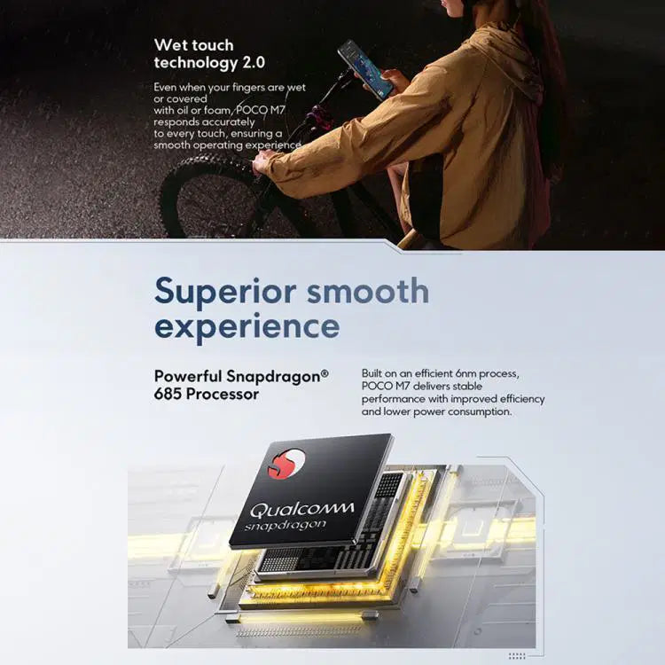 [HK Warehouse] Xiaomi POCO M7 Global, 8GB+256GB, Side Fingerprint, 6.9 inch Xiaomi HyperOS 2 Snapdragon 685 4G Octa Core, NFC, Network: 4G (Black)