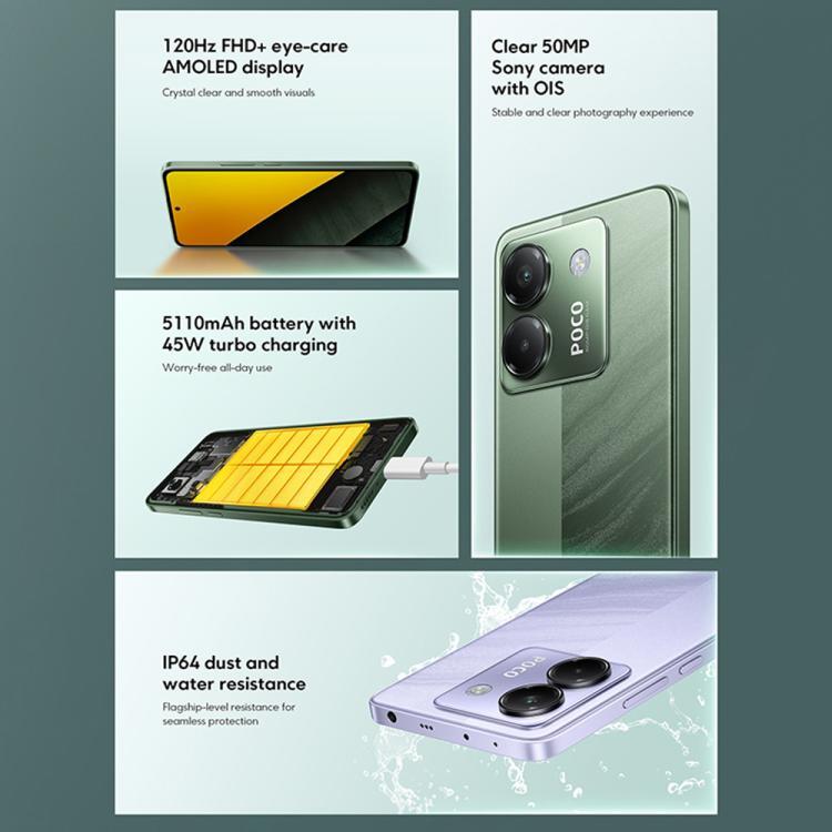 [HK Warehouse] Xiaomi POCO M7 Pro 5G Global, 12GB+512GB, In-screen Fingerprint, 6.67 inch Xiaomi HyperOS 2 MediaTek Dimensity 7025-Ultra Octa Core, NFC, Network: 5G (Black)