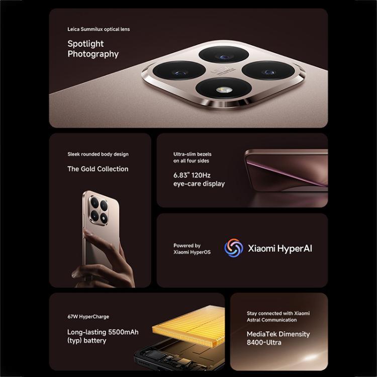 [HK Warehouse] Xiaomi 15T Global, 12GB+512GB, Screen Fingerprint, 6.83 inch Xiaomi HyperOS 2 MediaTek Dimensity 8400-Ultra Octa Core, NFC, Network: 5G (Black)