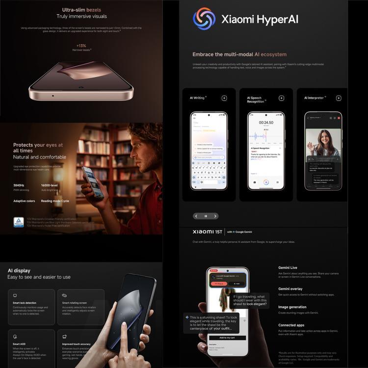 [HK Warehouse] Xiaomi 15T Global, 12GB+512GB, Screen Fingerprint, 6.83 inch Xiaomi HyperOS 2 MediaTek Dimensity 8400-Ultra Octa Core, NFC, Network: 5G (Black)