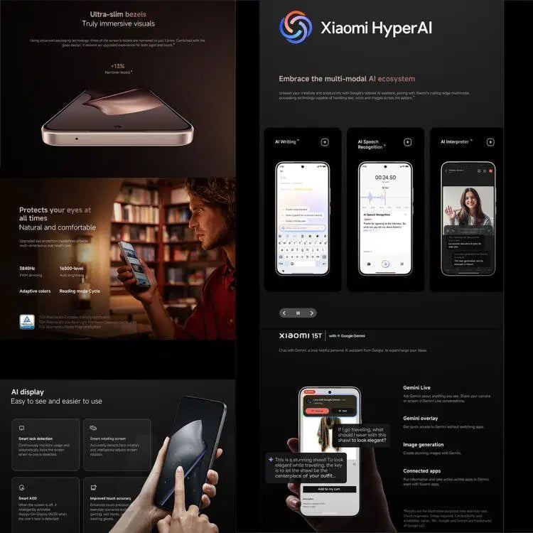 [HK Warehouse] Xiaomi 15T Global, 12GB+512GB, Screen Fingerprint, 6.83 inch Xiaomi HyperOS 2 MediaTek Dimensity 8400-Ultra Octa Core, NFC, Network: 5G (Black)