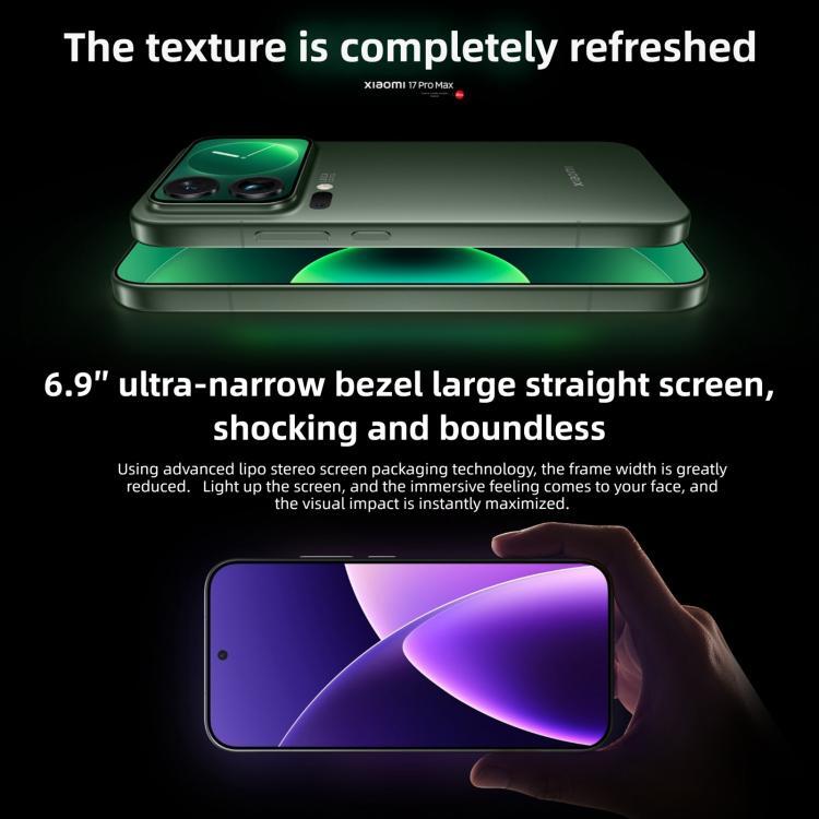Xiaomi 17 Pro Max, 16GB+1TB, 3D Ultrasonic Fingerprint, 6.9 inch + 2.9 inch Xiaomi HyperOS 3 Snapdragon 8 Elite Gen 5 Octa Core, NFC, Network: 5G (Purple)