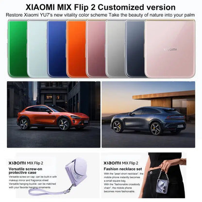 Xiaomi MIX Flip 2 Customized, 12GB+256GB, 6.86 inch + 4.01 inch Xiaomi HyperOS 2 Snapdragon 8 Elite Octa Core, NFC, Network: 5G (Turquoise)