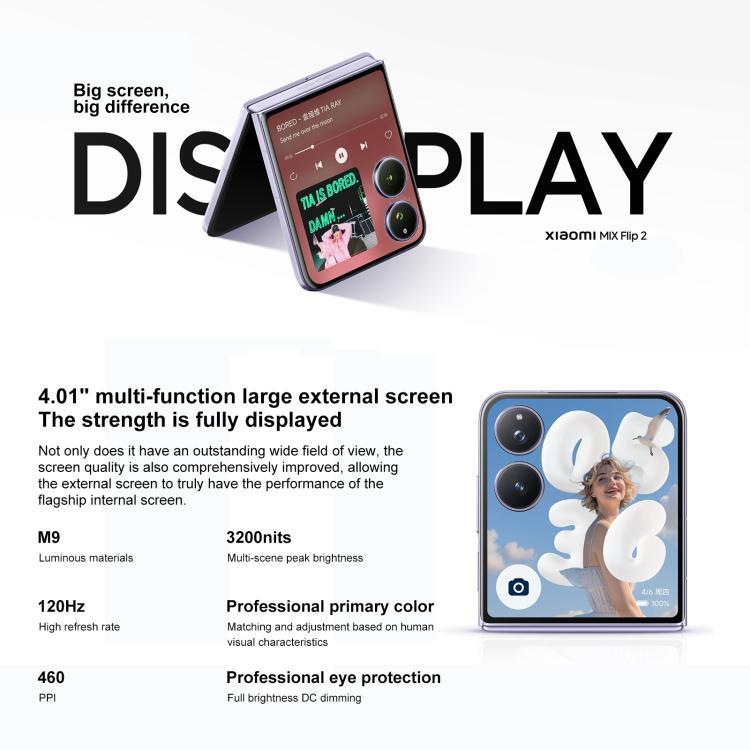 Xiaomi MIX Flip 2 Customized, 12GB+256GB, 6.86 inch + 4.01 inch Xiaomi HyperOS 2 Snapdragon 8 Elite Octa Core, NFC, Network: 5G (Turquoise)