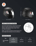 Motorcycle Helmet, Full Face, Adult Motocross Dirt Bike Helmet with Tinted and Clear Dual Visor, Motorbike Racing Street with Detachable Liner for Men & Women, DOT Approved, (Matte Black, M)