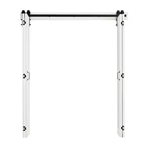 Bifold Barn Door, 72" x 84", MDF Bi-Fold Sliding Closet Doors, Hardware Kit Included, H-Frame Space-Saving Design, Pre-Assembled Panels for Bedroom, Living Room, Wardrobe and Room Divider, White