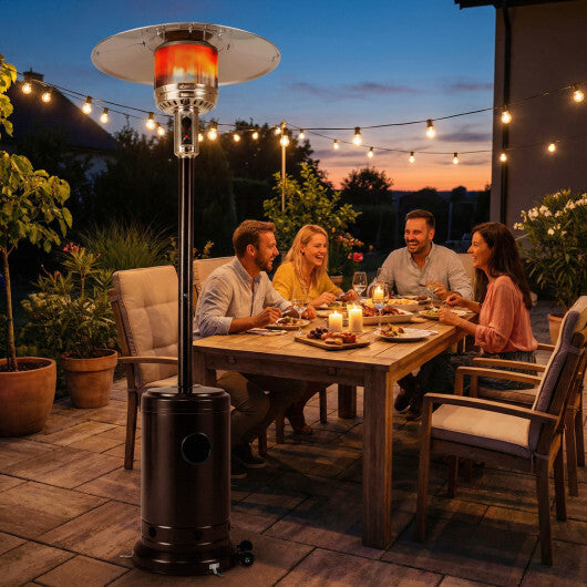 50 000 BTU Patio Propane Gas Heater with Stainless Steel Burner-Bronze - Color: Bronze