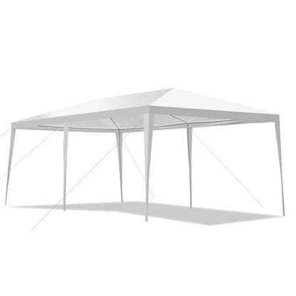 10 x 20 Feet Waterproof Canopy Tent with Tent Peg and Wind Rope - Color: White