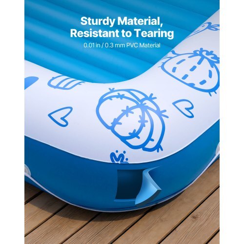 Inflatable Pool Float with UPF 50+ Canopy, 82" x 55" Large Tanning Pool Floating Lounger for Adults, 550LBS Capacity Sunbathing Lounger Floaties with Pillow, Phone & Cup Holder for Water Fun