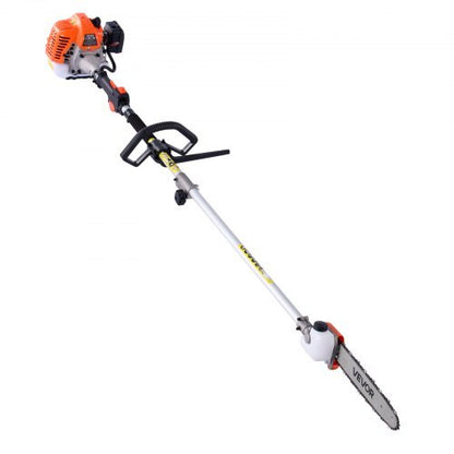 Gas Hedge Trimmer, 2 Cycle Gas Power Handheld Trimmer, 6-in-1 26cc Weed Eater with Extension Pole & Protective Gear Set, Includes Hedge & String Trimmer, Brush Cutter(3T & 40T), Edger, Pole Saw