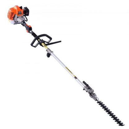 Gas Hedge Trimmer, 2 Cycle Gas Power Handheld Trimmer, 6-in-1 26cc Weed Eater with Extension Pole & Protective Gear Set, Includes Hedge & String Trimmer, Brush Cutter(3T & 40T), Edger, Pole Saw