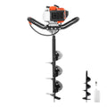 Post Hole Digger, 43cc 1250W Auger Post Hole digger, Gas Powered Earth Digger with 8" Earth Auger Drill Bit, 30 inch Long Alloy Steel Auger, for Farmland, Garden and Plant, EPA certification