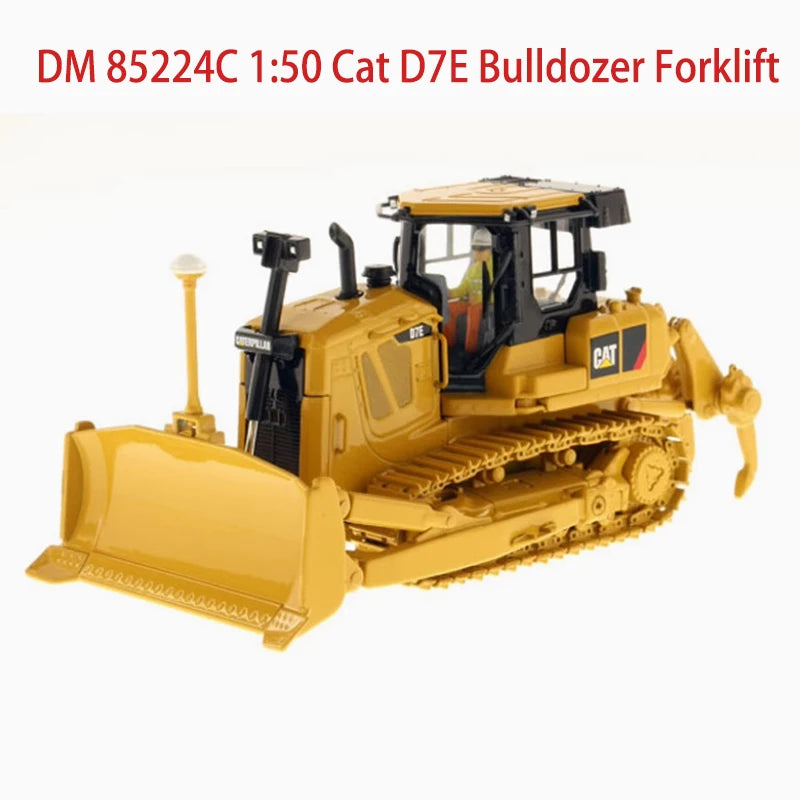 DM Diecast 1:50 Cat D7E Bulldozer Forklift Alloy Engineering Machinery Model 85224C Collection Souvenir Ornaments Toys Gift