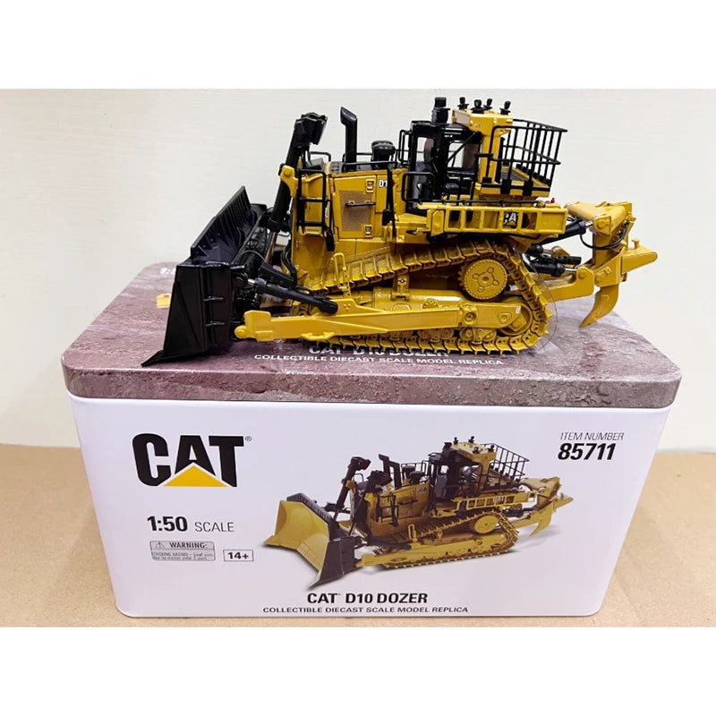 DM Diecast 1:50 Scale CAT D10 DOZER Crawler Bulldozer Alloy Engineering Forklift Model 85711 Finished Simulation Collection Gift