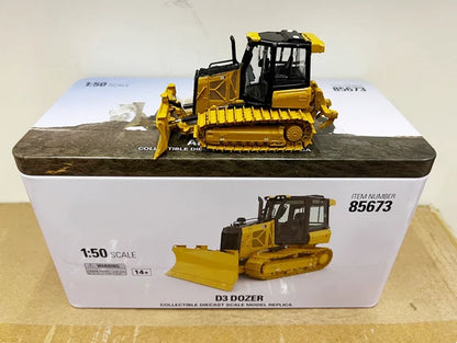 DM 85673 Diecast 1:50 Scale D3 Dozer Alloy Engineering Forklift Loader Model Adult Classic Collection Gift Static Display