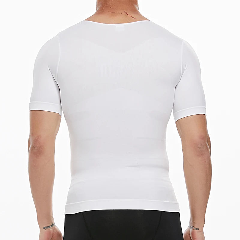 Men's Slimming Compression T-Shirt Body Shaper Undershirt for Weight Loss and Gynecomastia Muscle Tank Tops with Soft Design