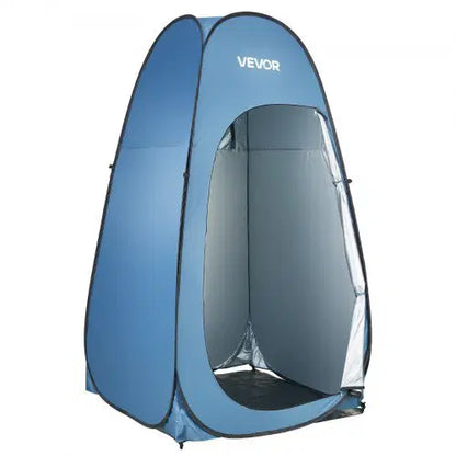 Pop up Shower Tent, Instant Portable Privacy Tent Changing Room with Shower Bag, Ground Stakes, Ropes, Carry Bag, 190T Polyester with Silver Coating, Quick Setup, for Camping, Beach, Fishing