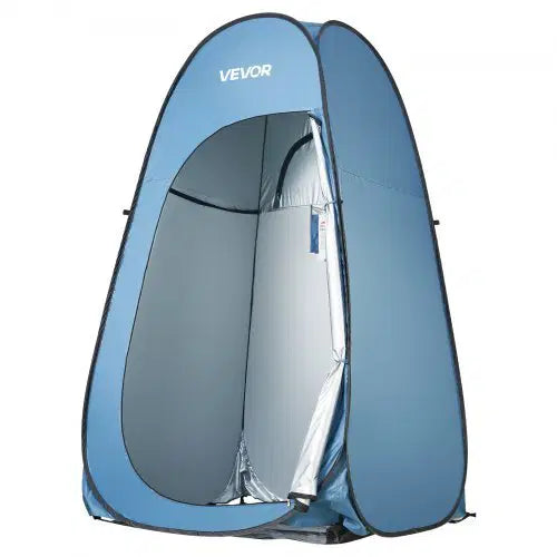 Pop up Shower Tent, Instant Portable Privacy Tent Changing Room with Shower Bag, Ground Stakes, Ropes, Carry Bag, 190T Polyester with Silver Coating, Quick Setup, for Camping, Beach, Fishing
