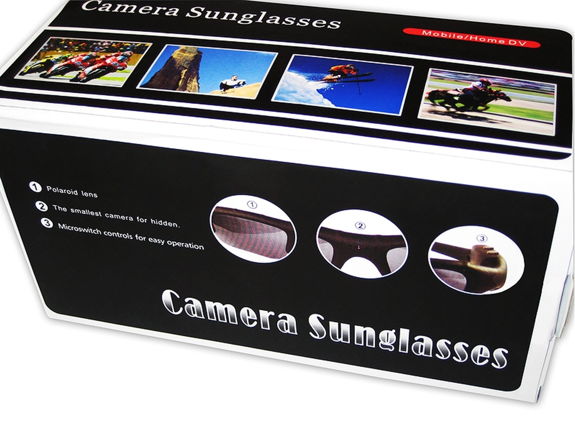 Spy Womens Sunglasses Camera Rechargeable Easy to Wear Sports Action Camcorder